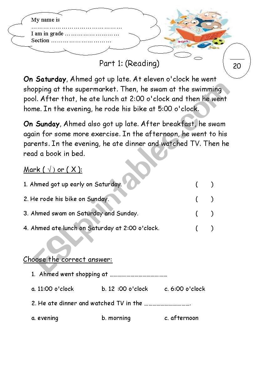 Test worksheet