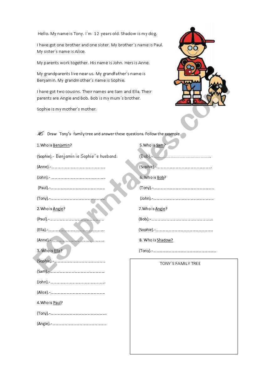 possessive case (Â´s) worksheet