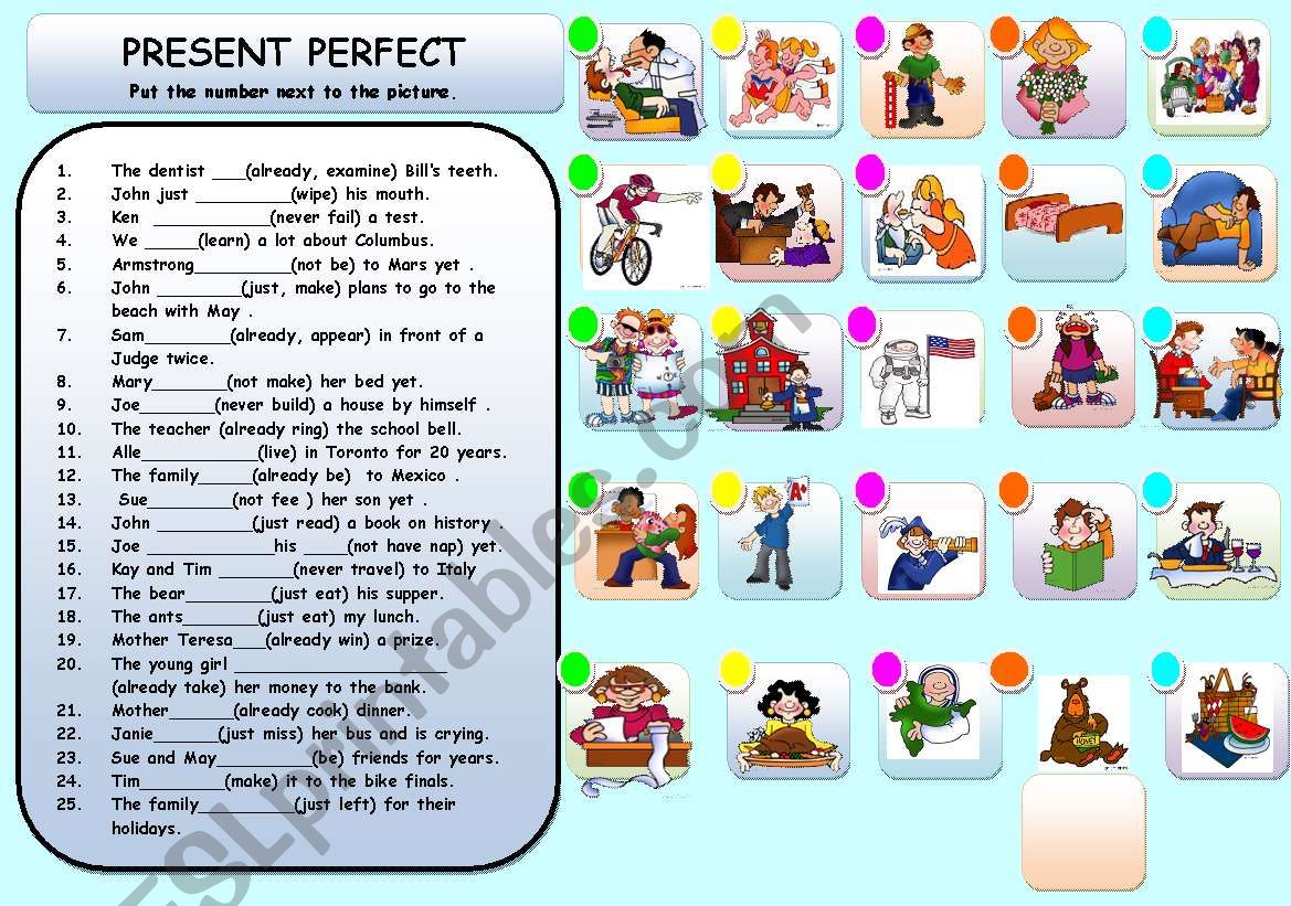 PRESENT PERFECT worksheet