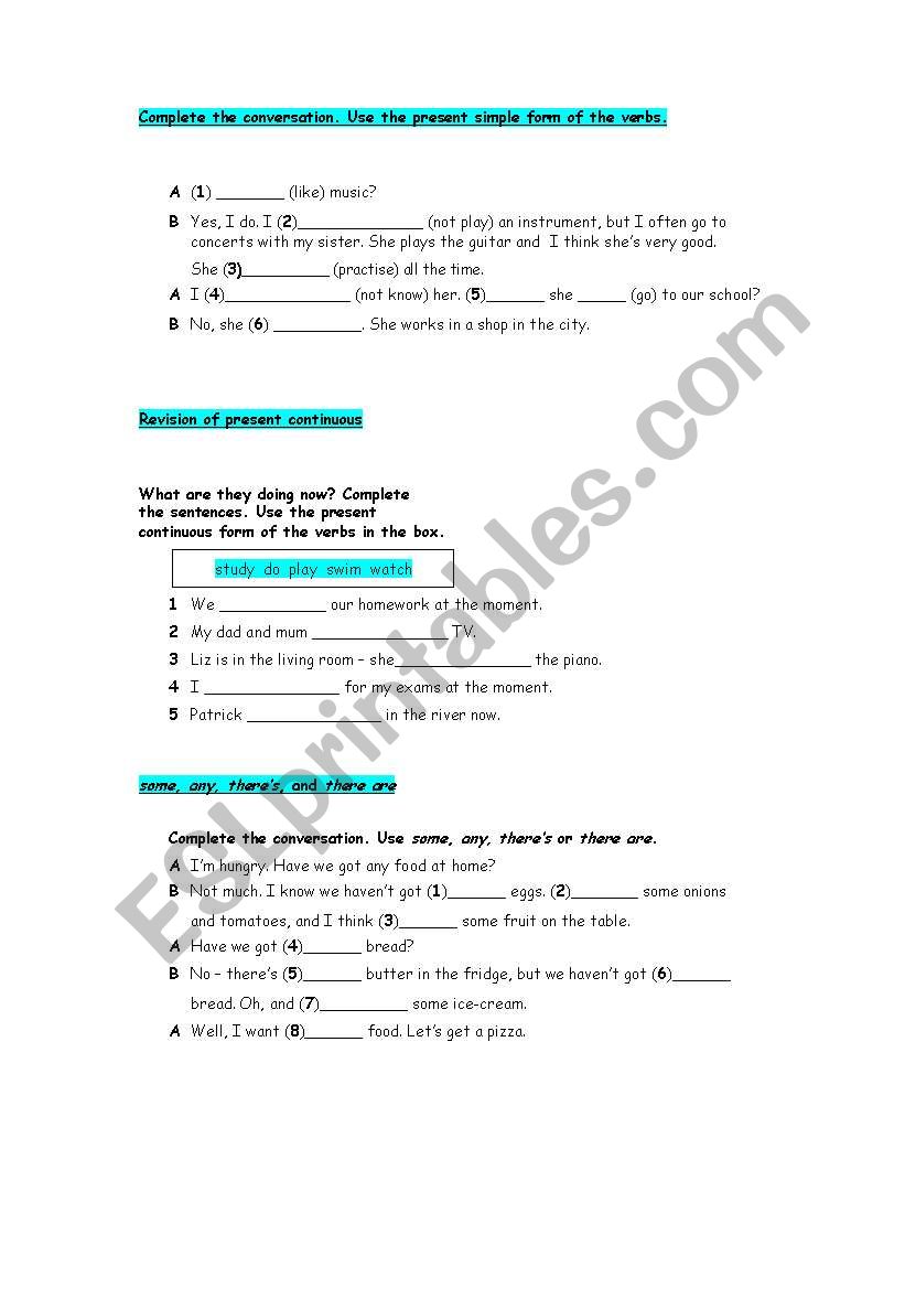 GRAMMAR WORKSHEET FOR ELEMENTARY STUDENTS