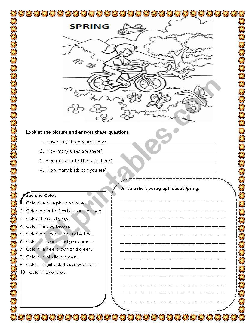 Spring worksheet