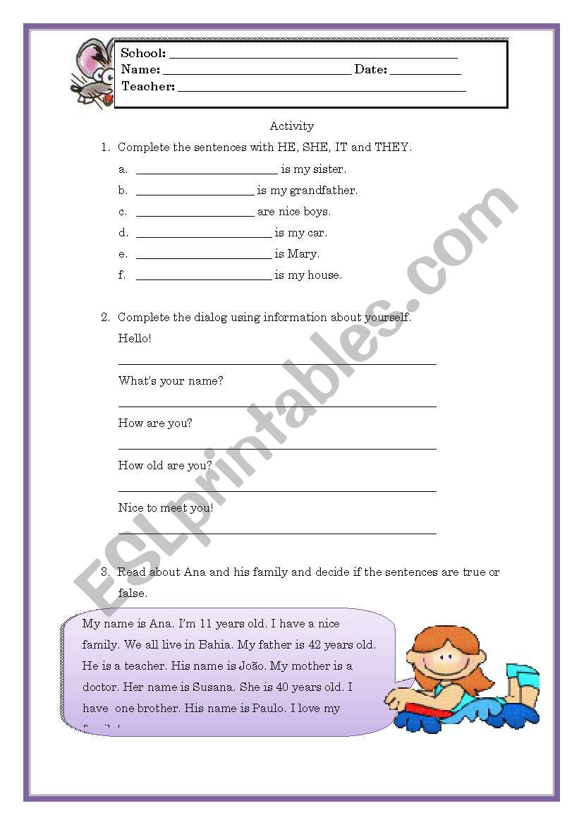 Review  worksheet