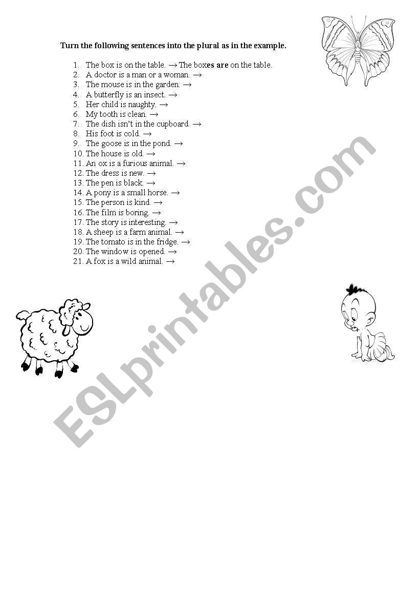 Plurals worksheet