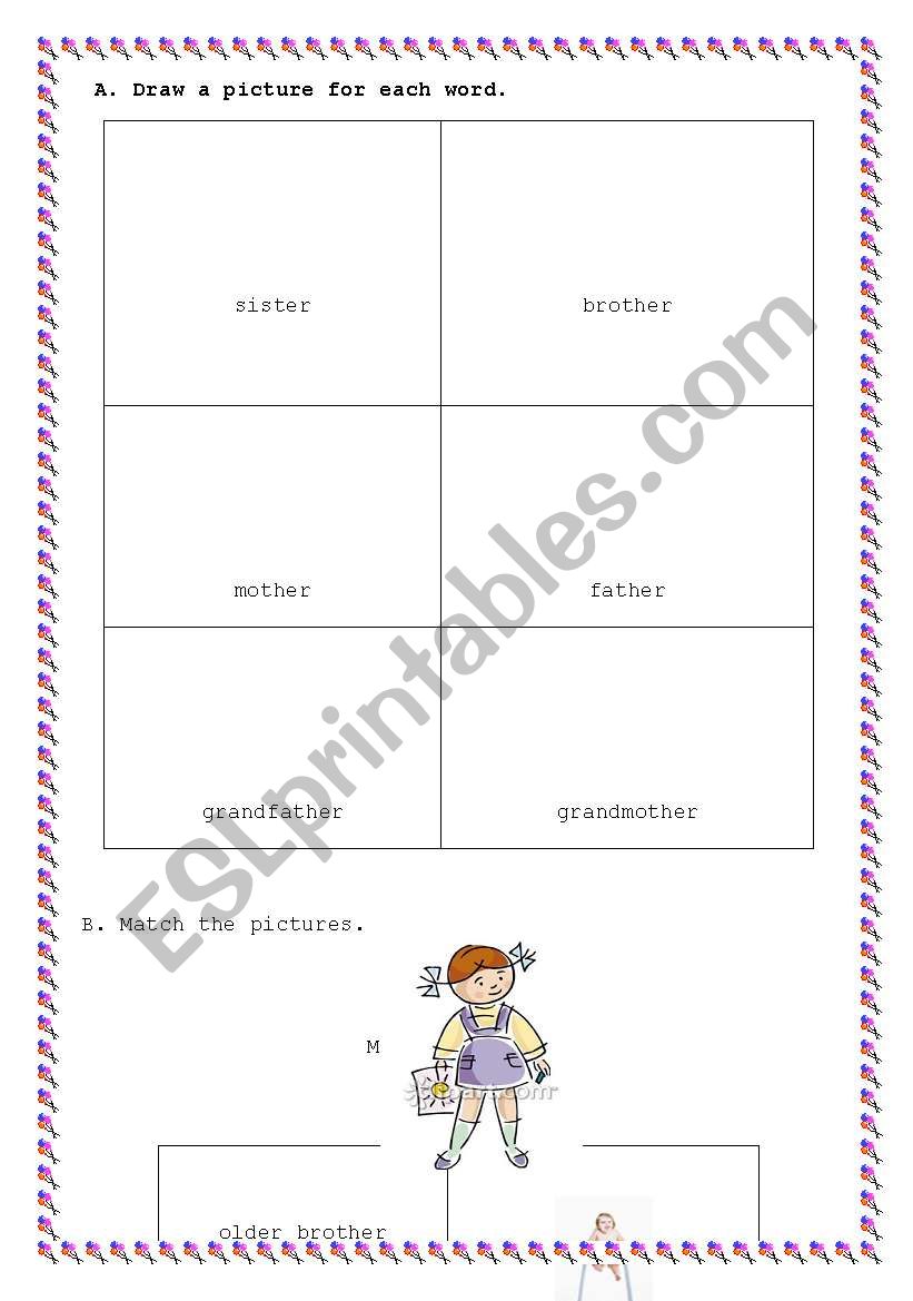 Family members worksheet