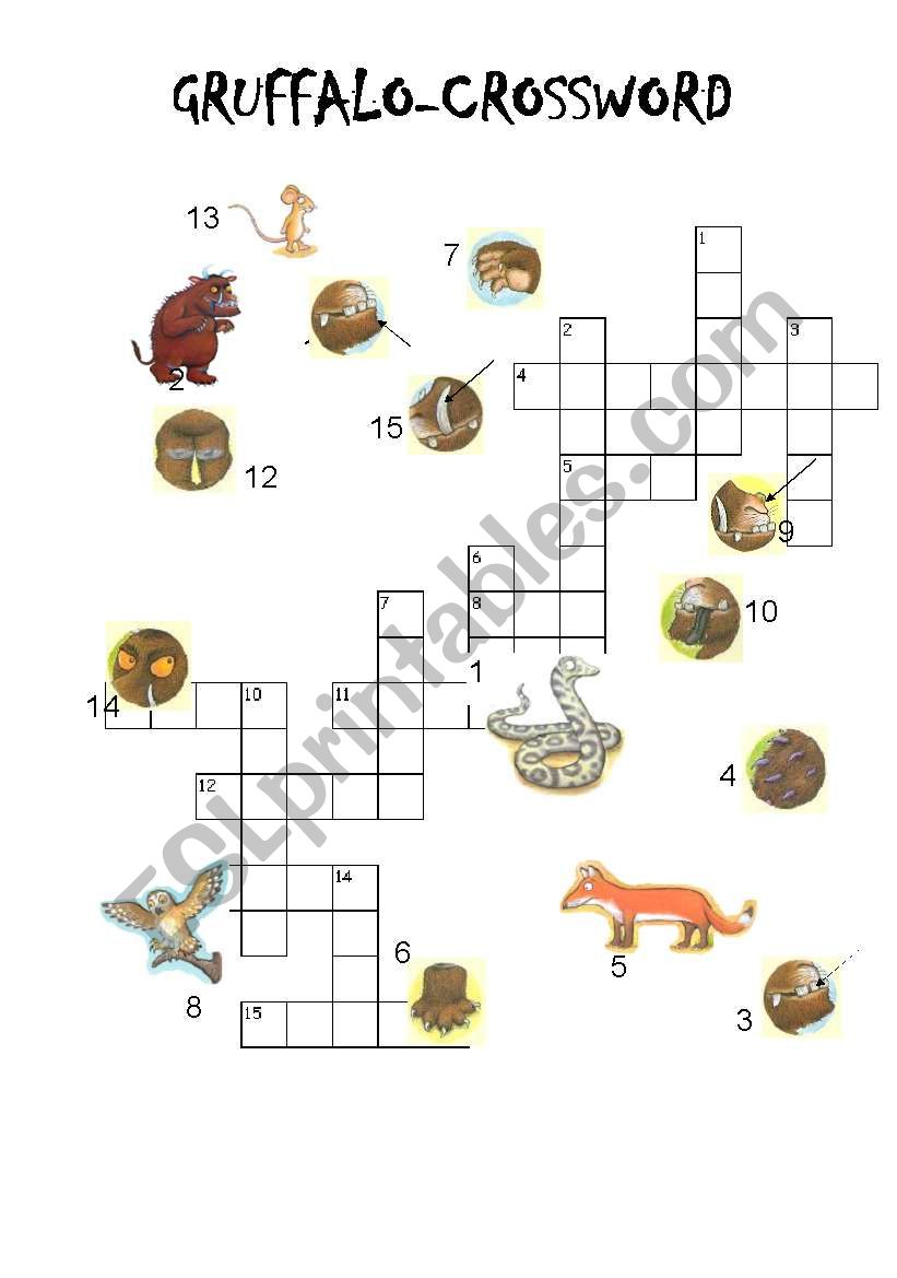 GRUFFALO Crossword worksheet