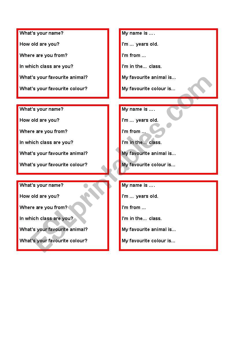 Who are you? worksheet