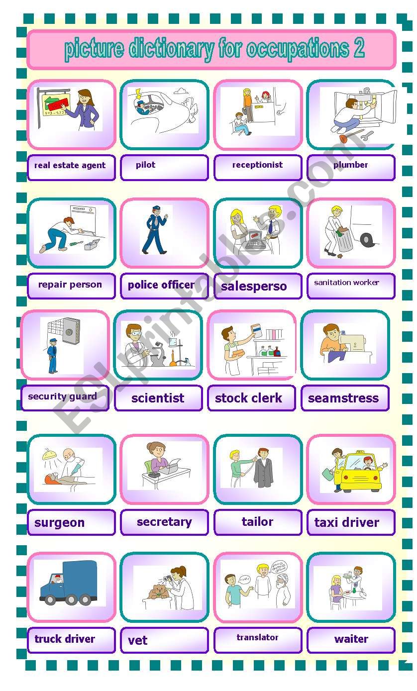 picture dictionary for occupation 3