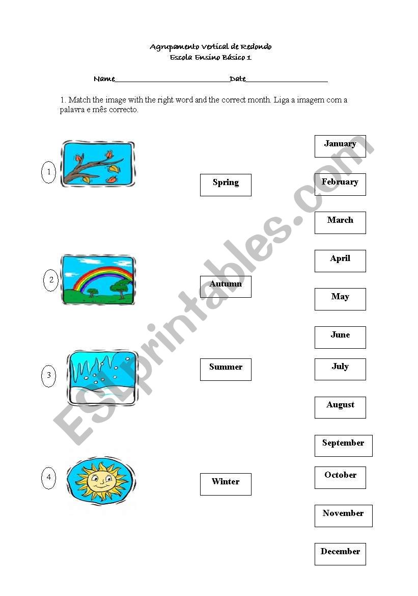 4 seasons worksheet