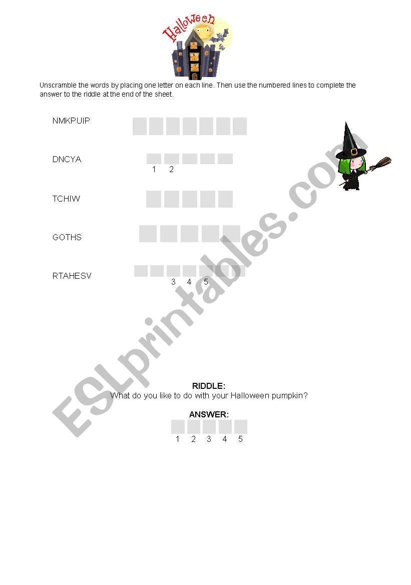 HALLOWEEN worksheet