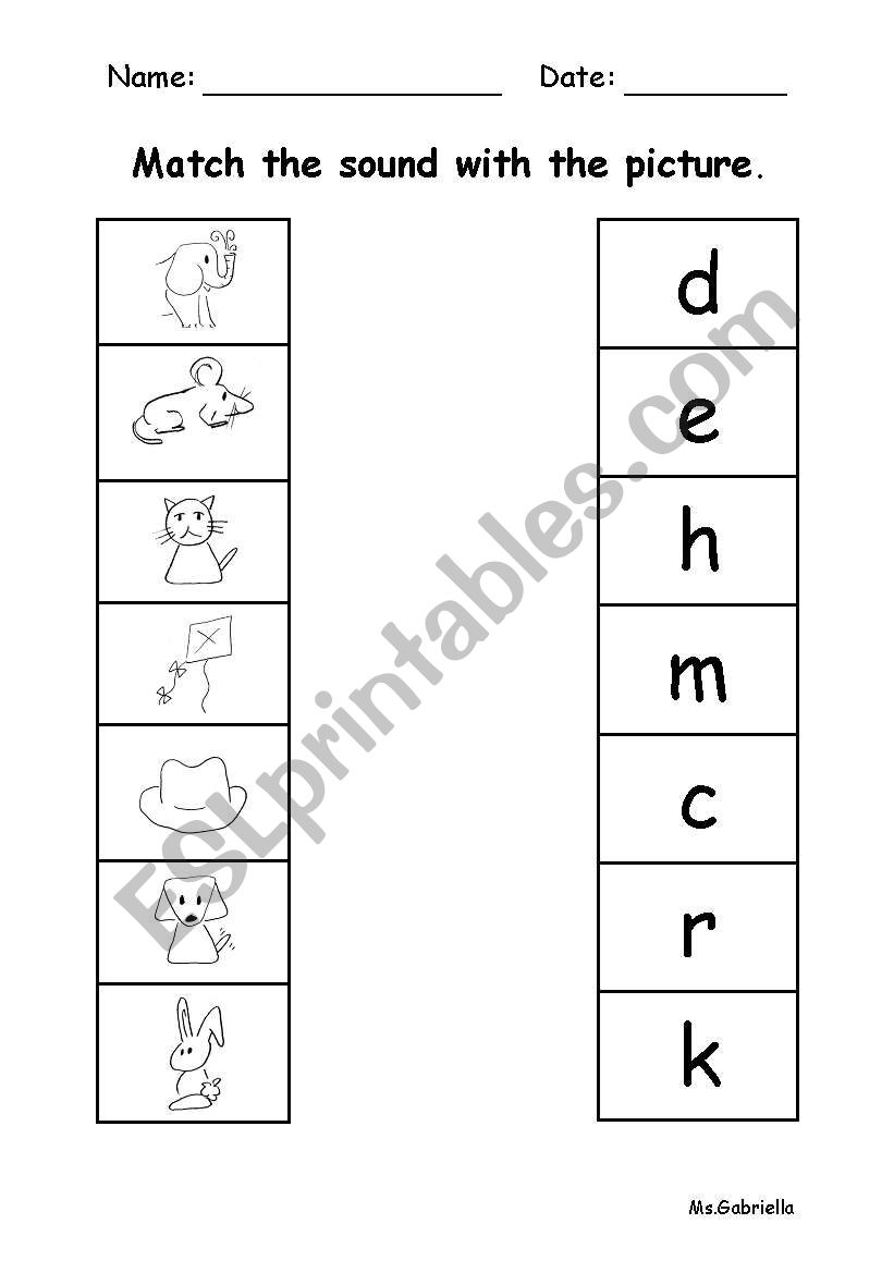 Match the sound to picture (block 2)