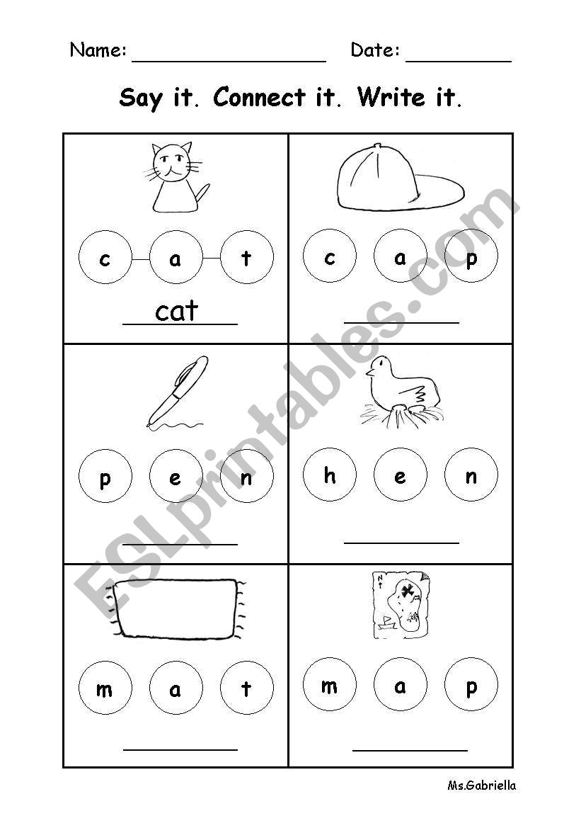 Connect it & write it  - Phonics block 2