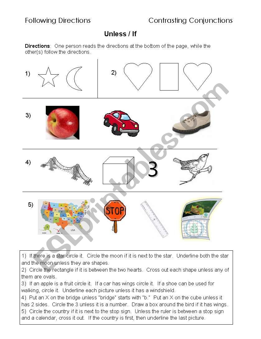 Unless and if  worksheet