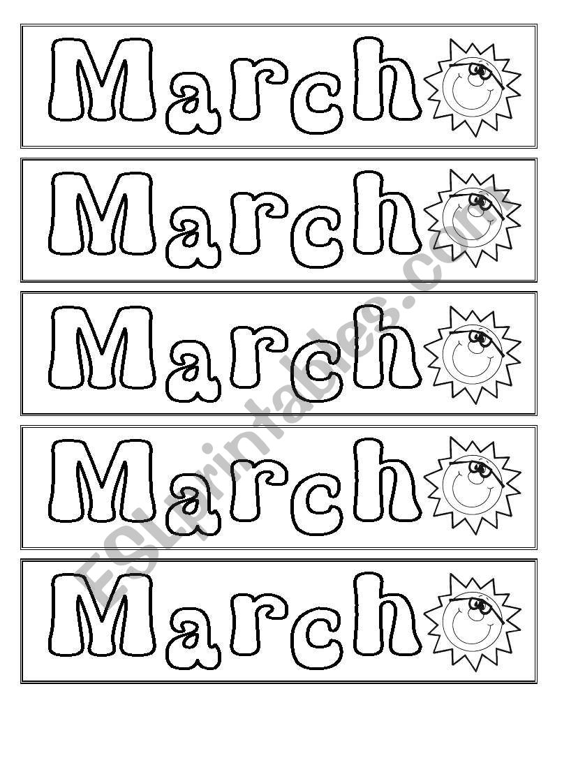 Months Of the Year worksheet