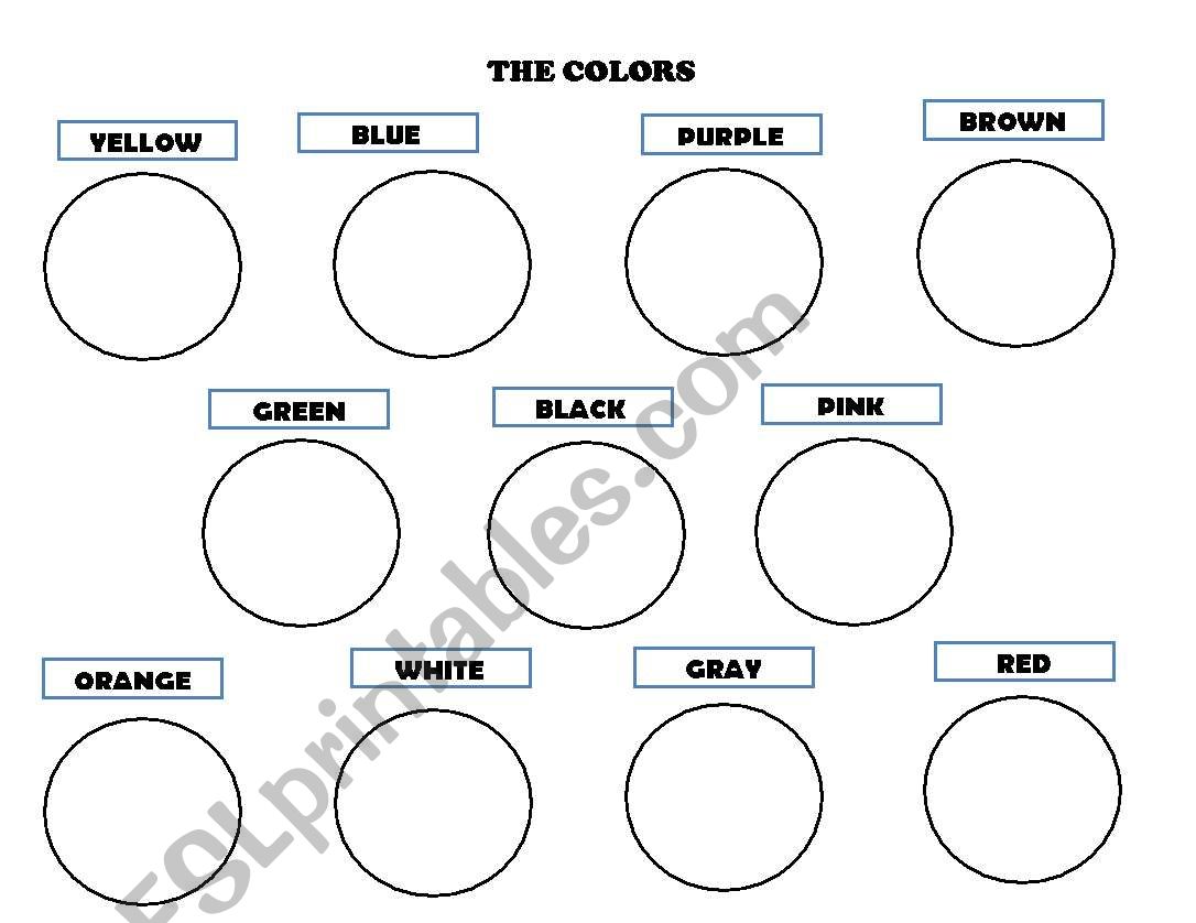 colors worksheet