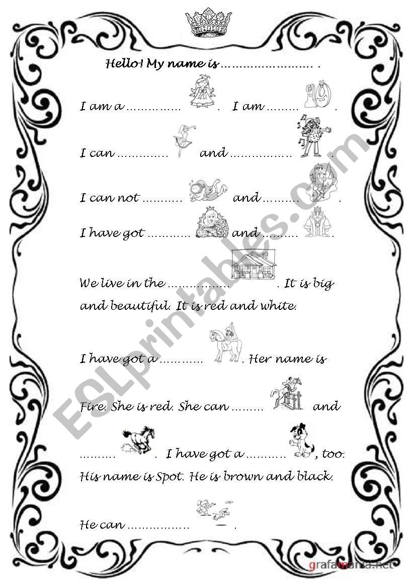 A letter from Princess worksheet