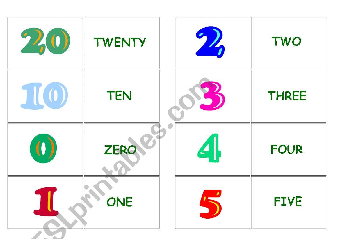 NUMBERS worksheet