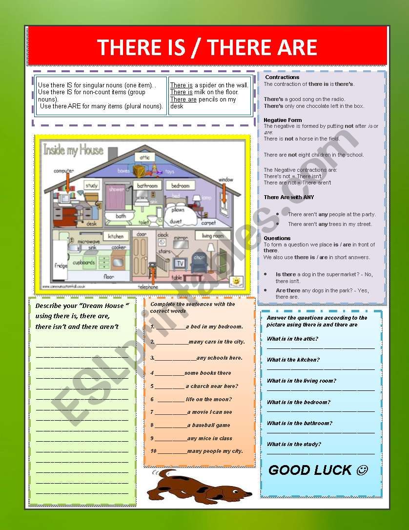 THERE IS  /  THERE ARE worksheet