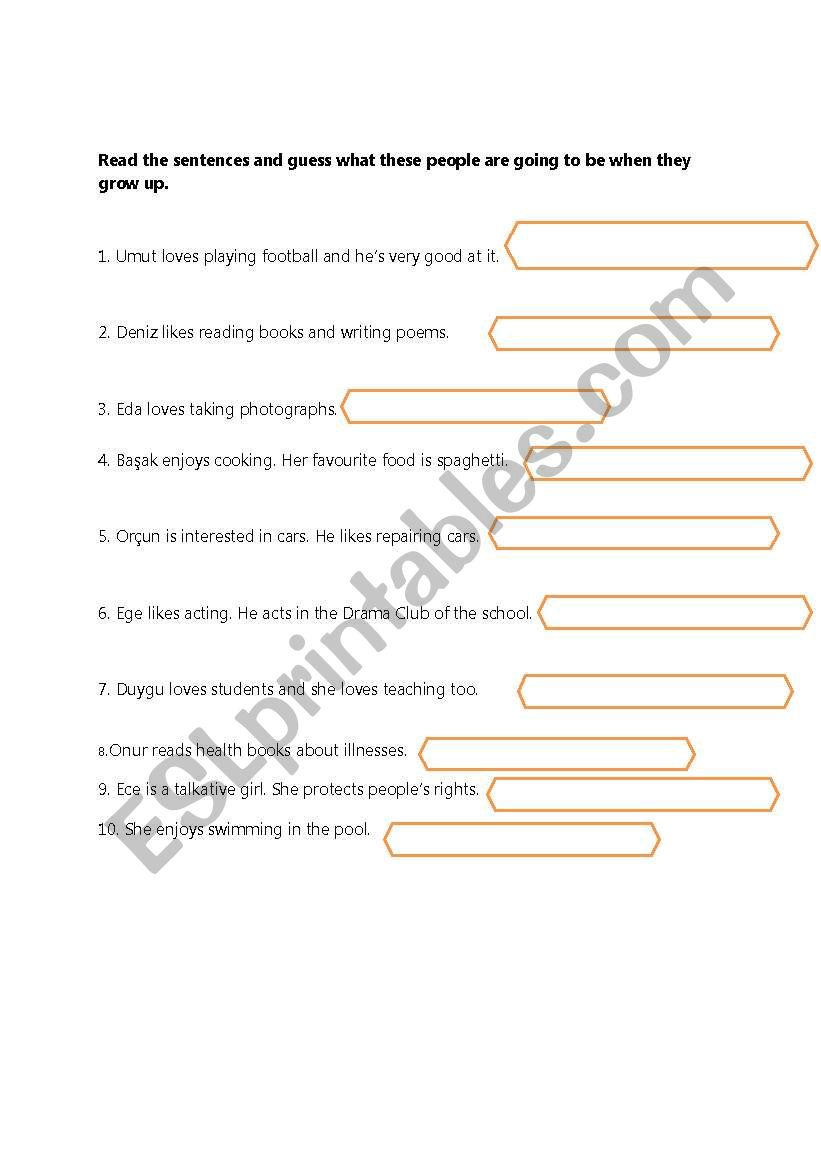 JOBS  worksheet