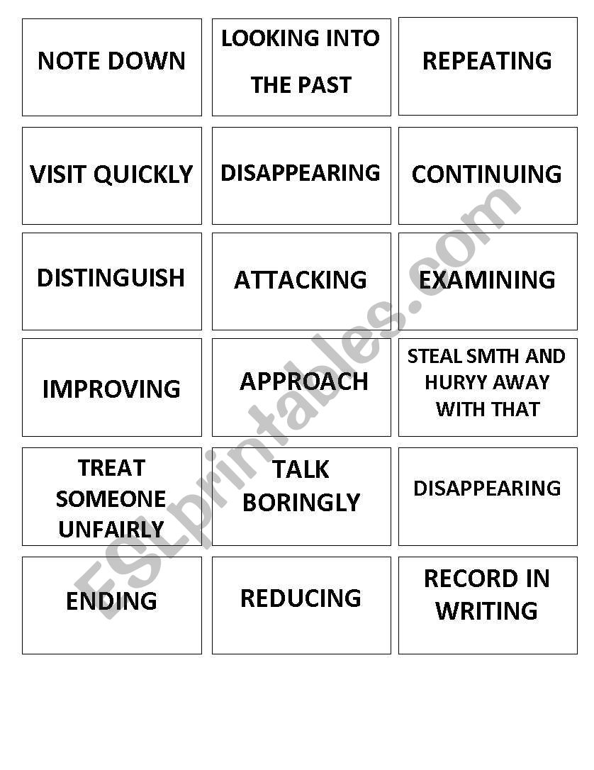 cards worksheet