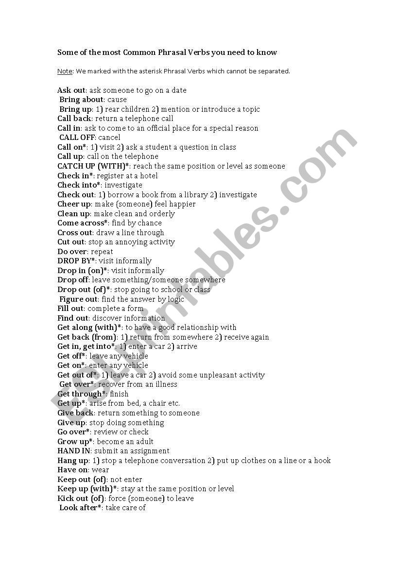 The Most Common Phrasal Verbs You Need to Know