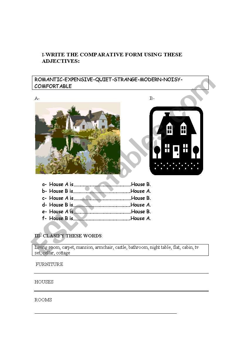 COMPARATIVE FORM worksheet