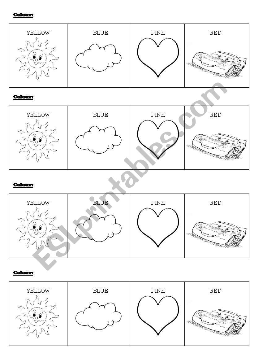 Colours worksheet