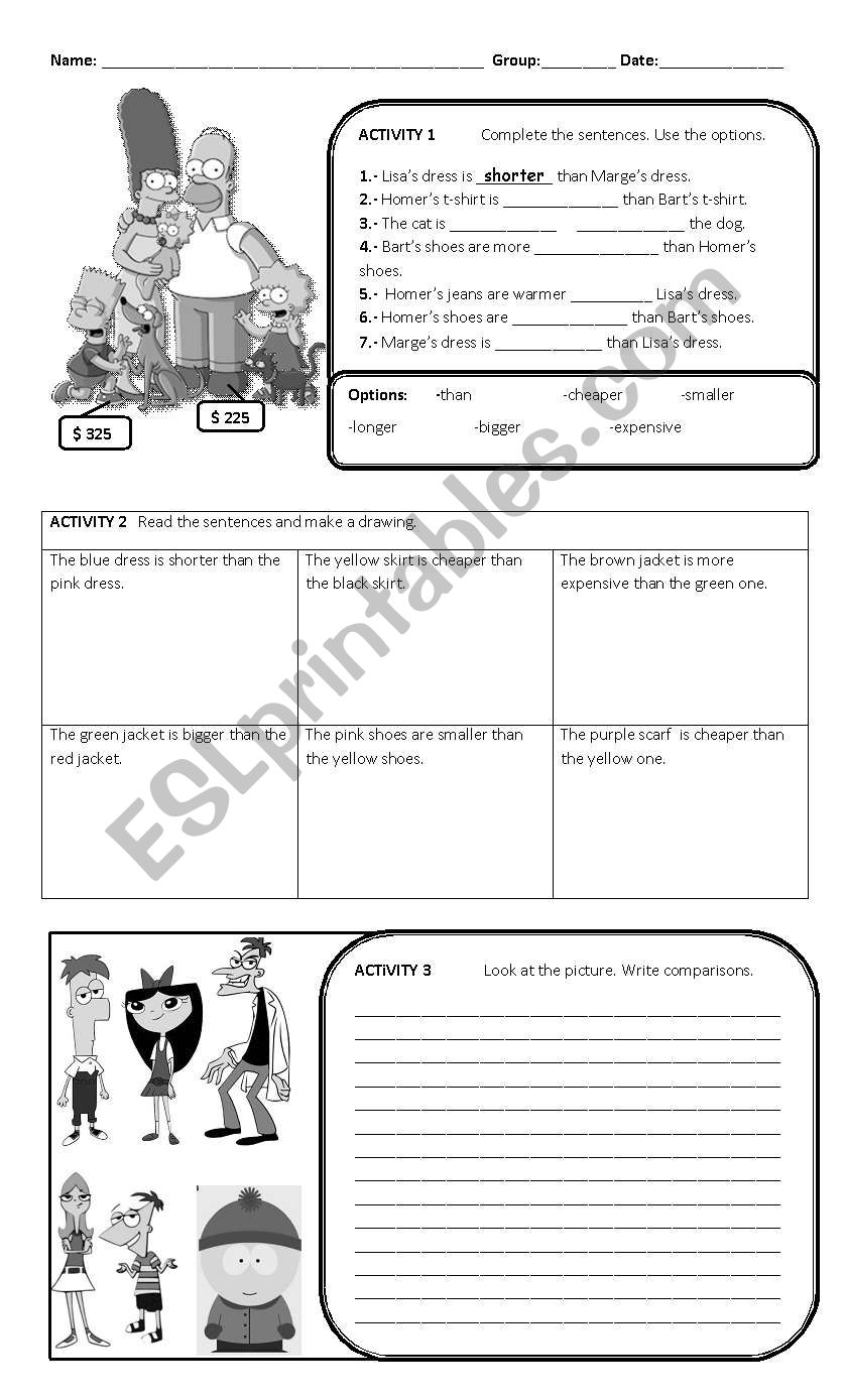 English test worksheet