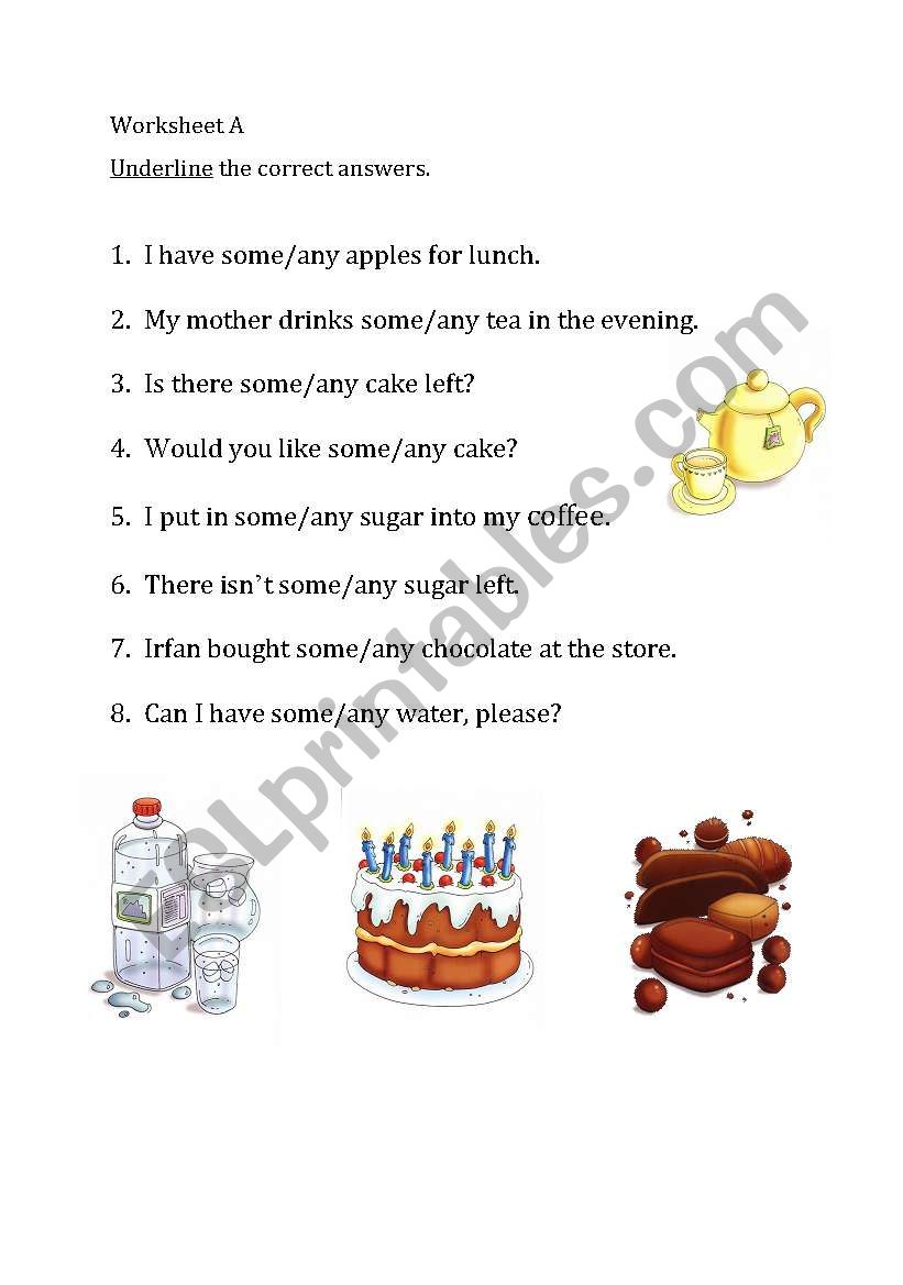 Some or Any worksheet Some or Any worksheet