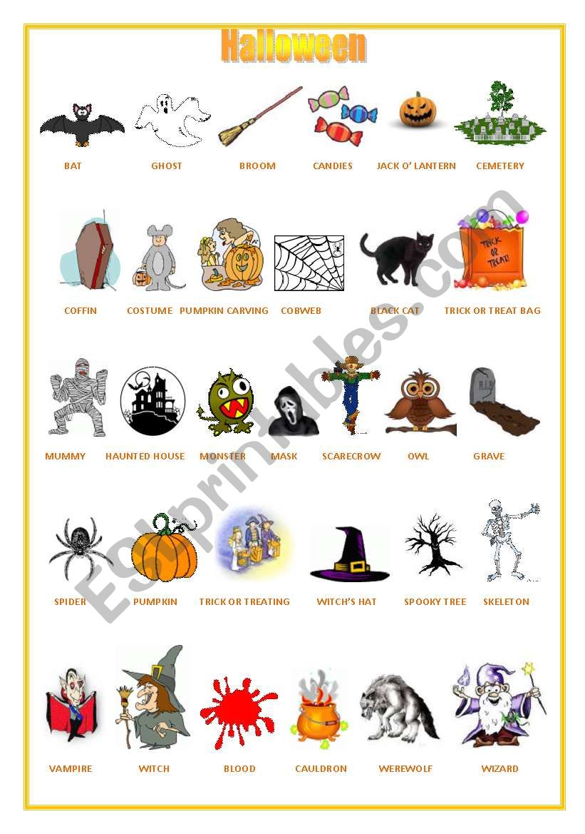 Halloween worksheet