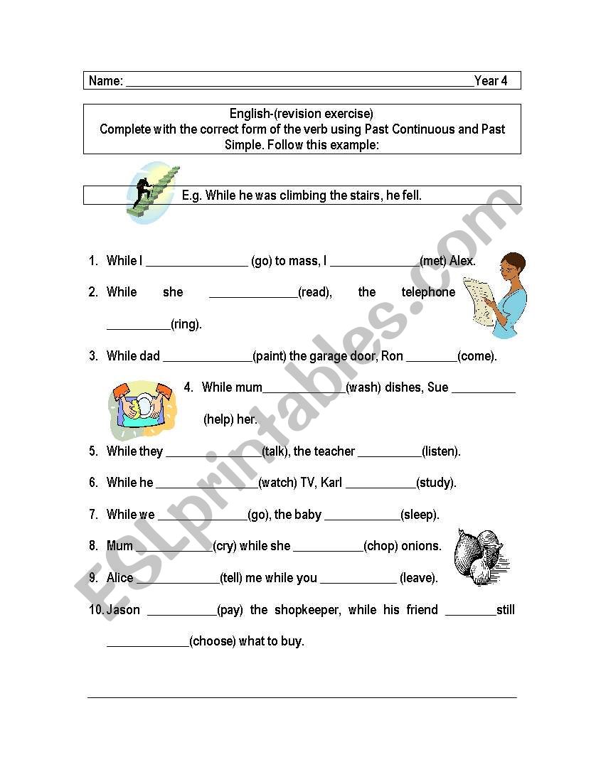 present and past worksheet
