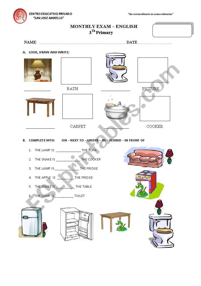 EXAM worksheet