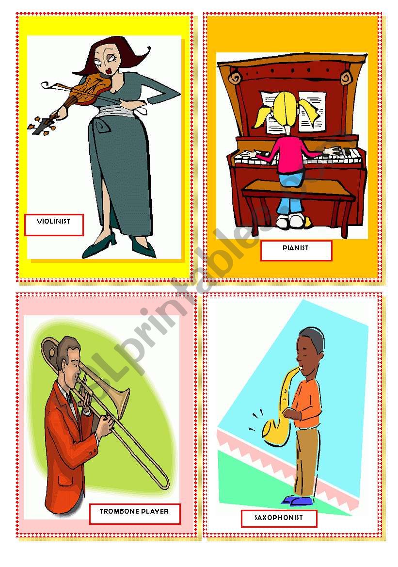 FLASHCARDS: MUSICIANS worksheet