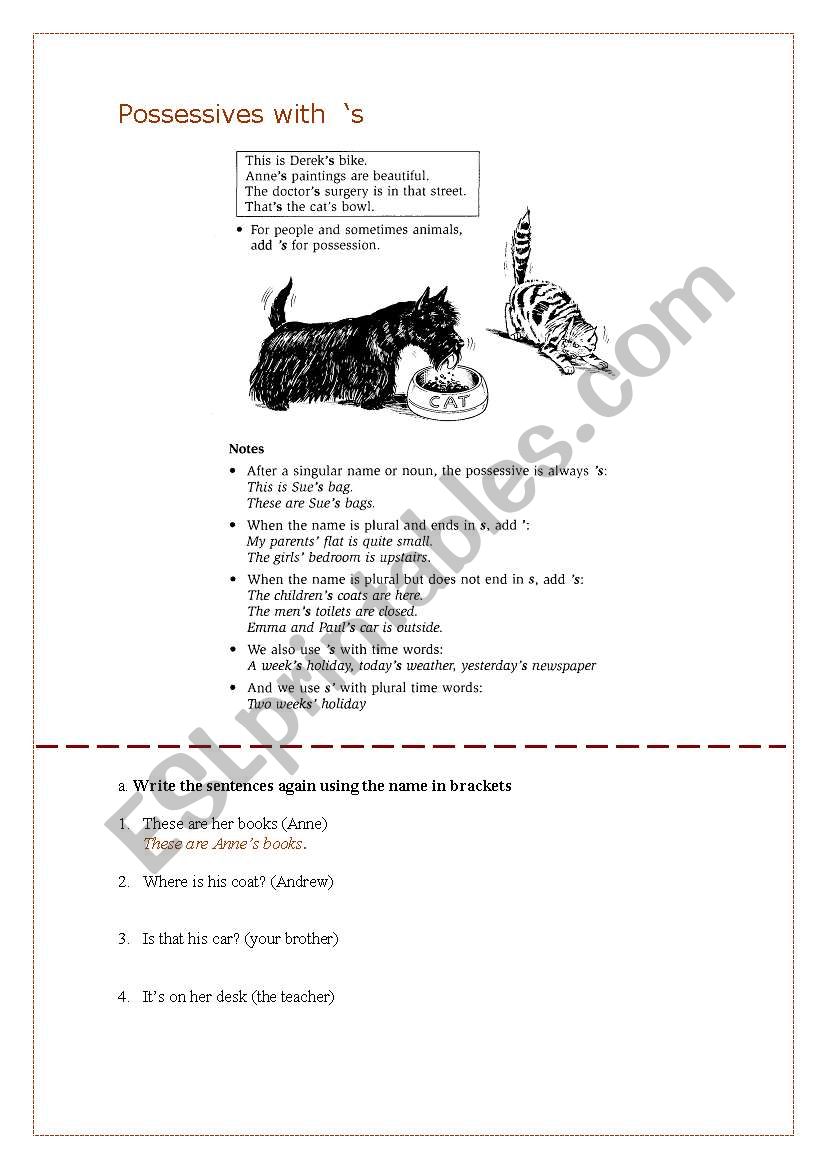 Prepositions of position worksheet