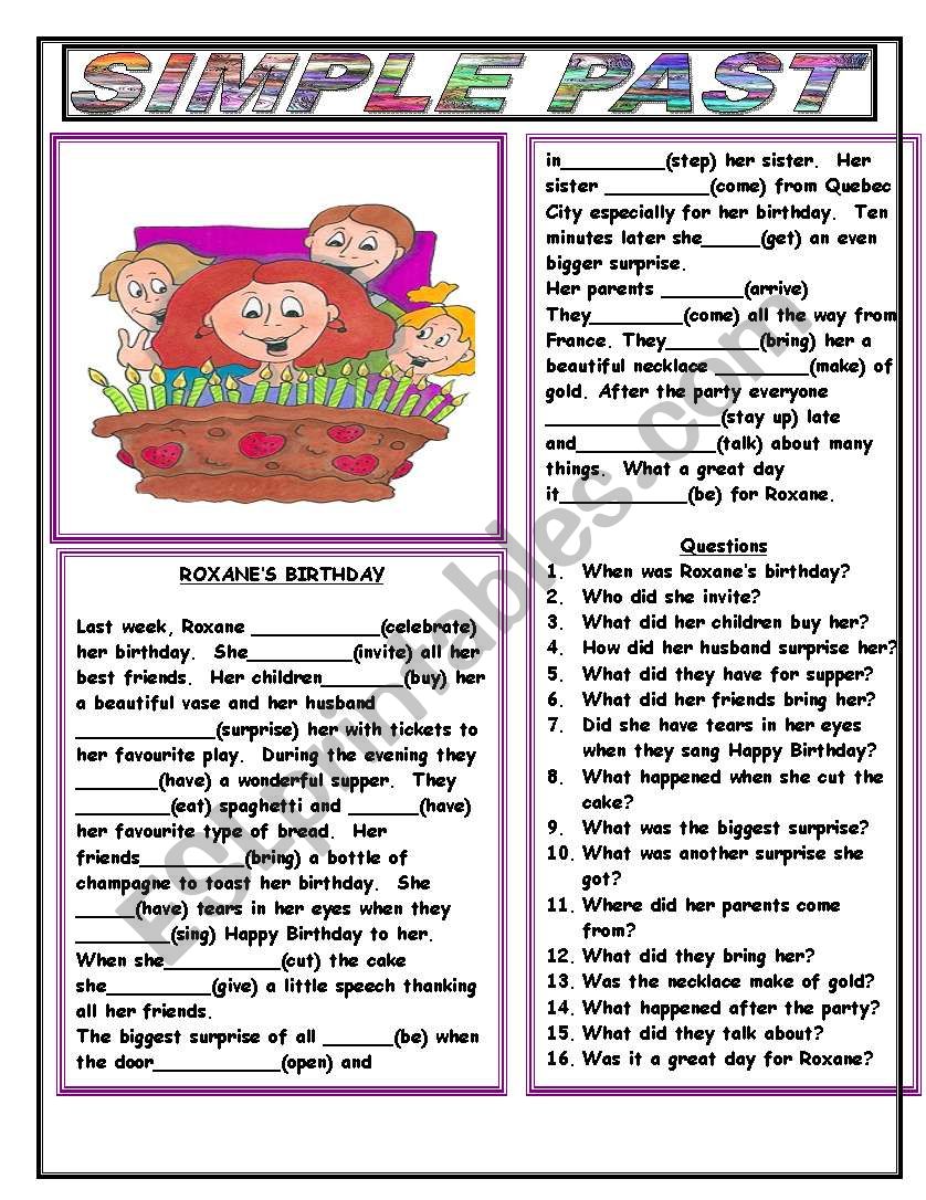 SIMPLE PAST worksheet