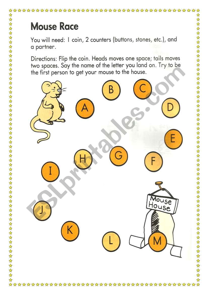 Mouse Race worksheet