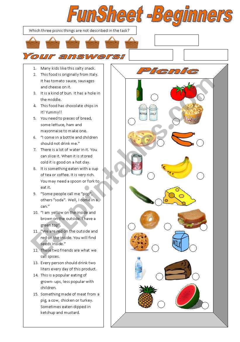 FunSheet for Beginners: Picnic