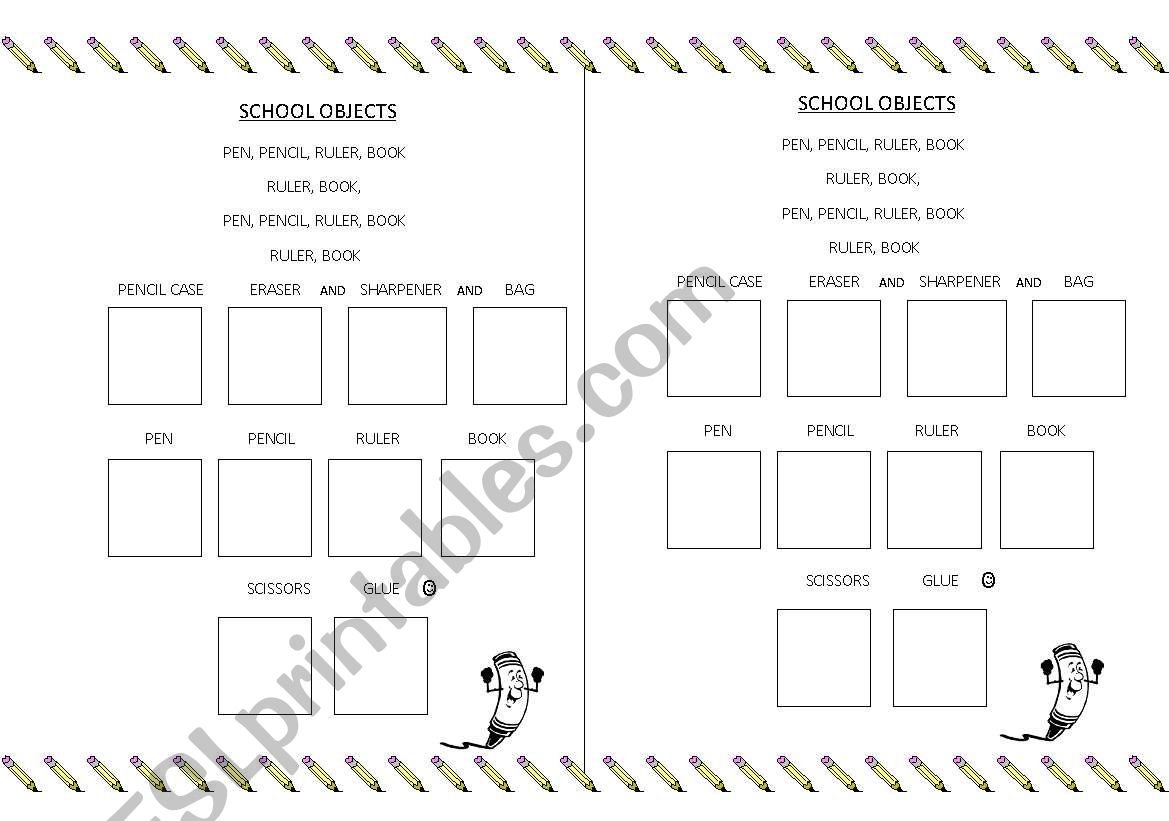 School Objects song! worksheet