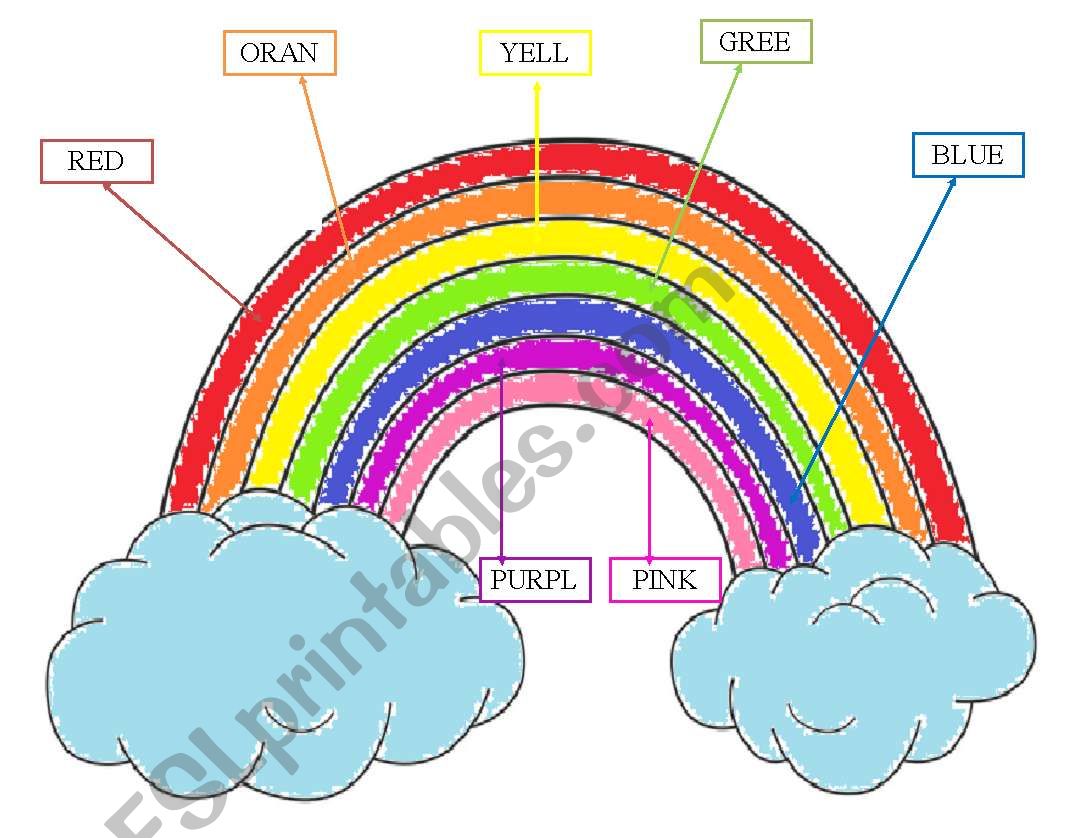 a rainbow full of colors!!! worksheet