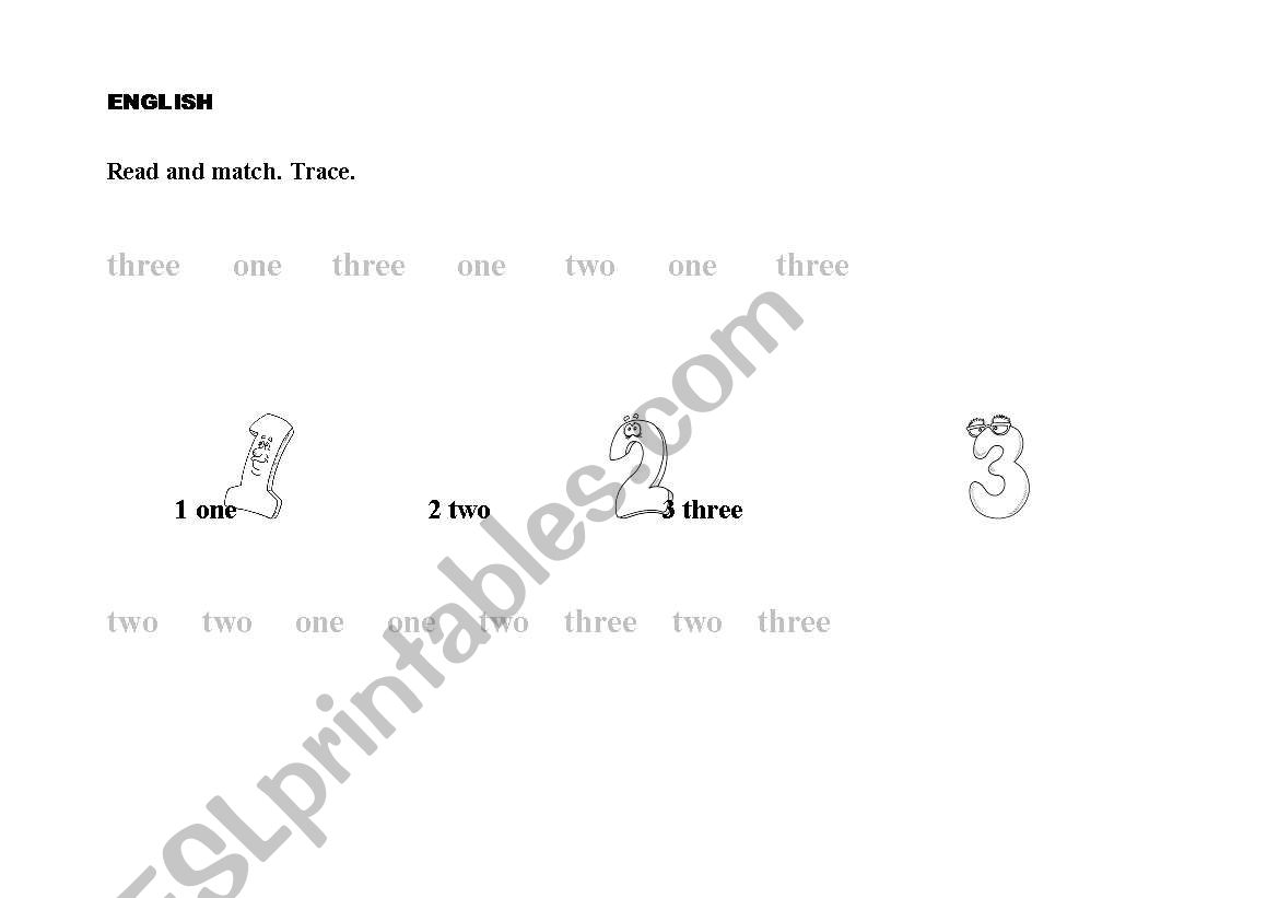 Numbers worksheet