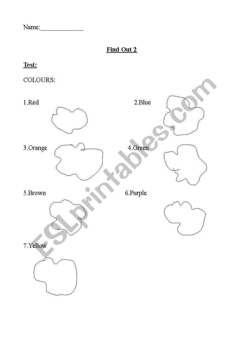 colours, materials, toys  worksheet