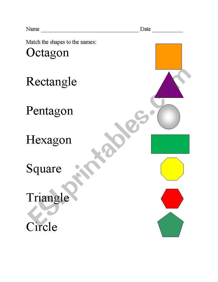 Shapes and Measurement worksheet