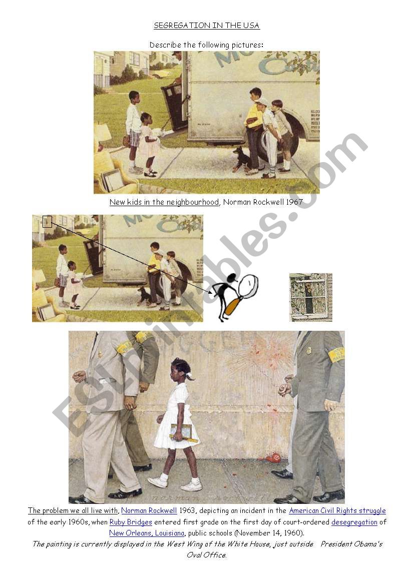 segregation in the usa (norman rockwell)