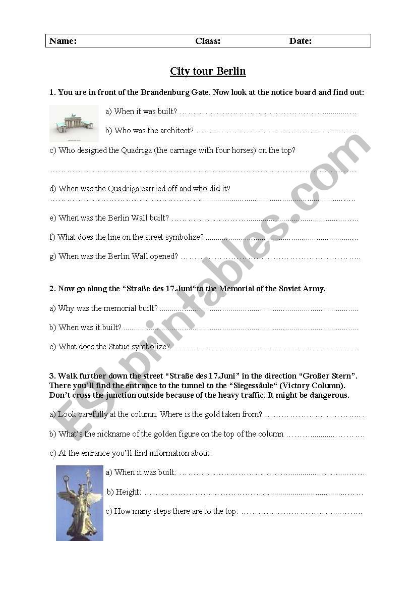 Berlin_ City Tour worksheet