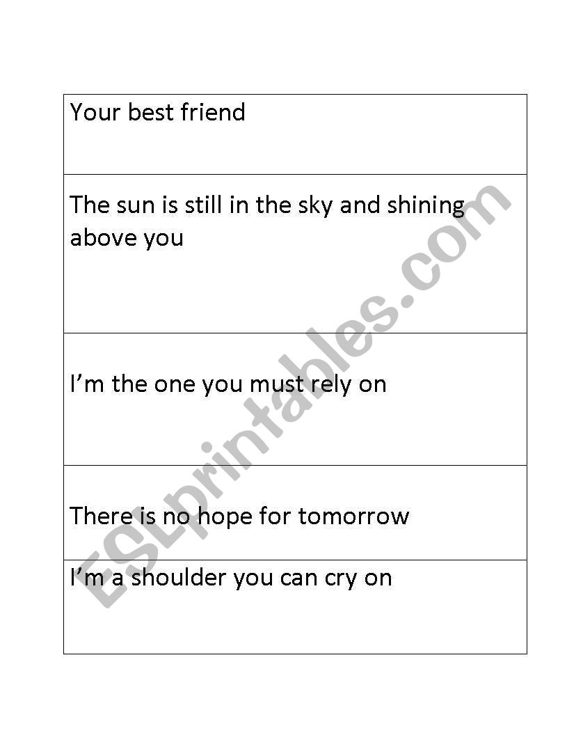 chiquitita crds worksheet