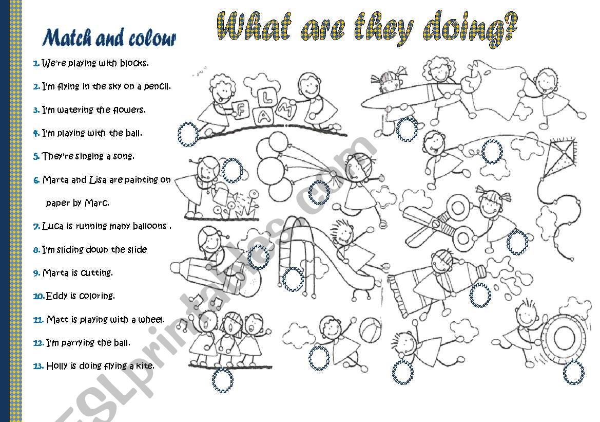 What are they doing? worksheet