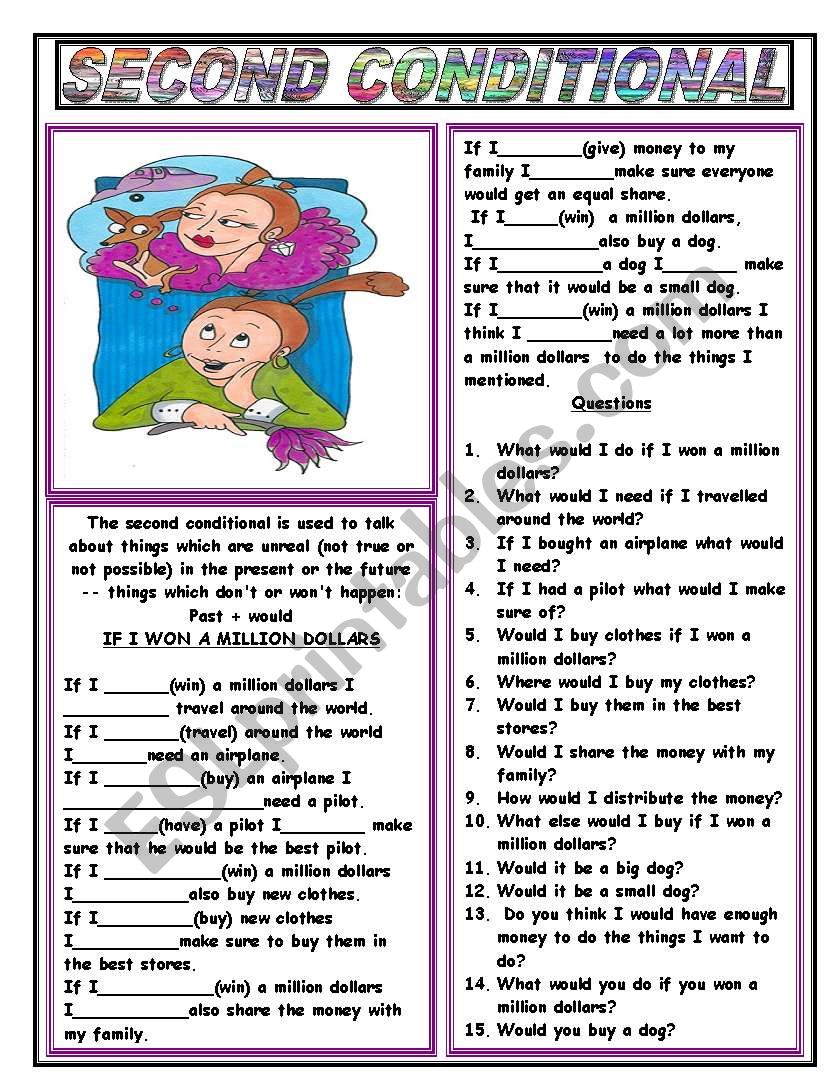 SECOND CONDITIONAL worksheet