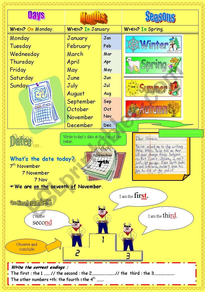 practising the date part 1 worksheet