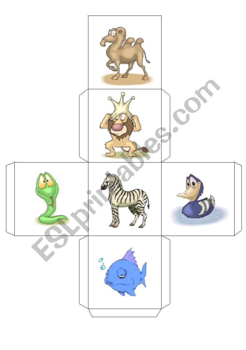 ANIMALS -- DICE -- 9 worksheet