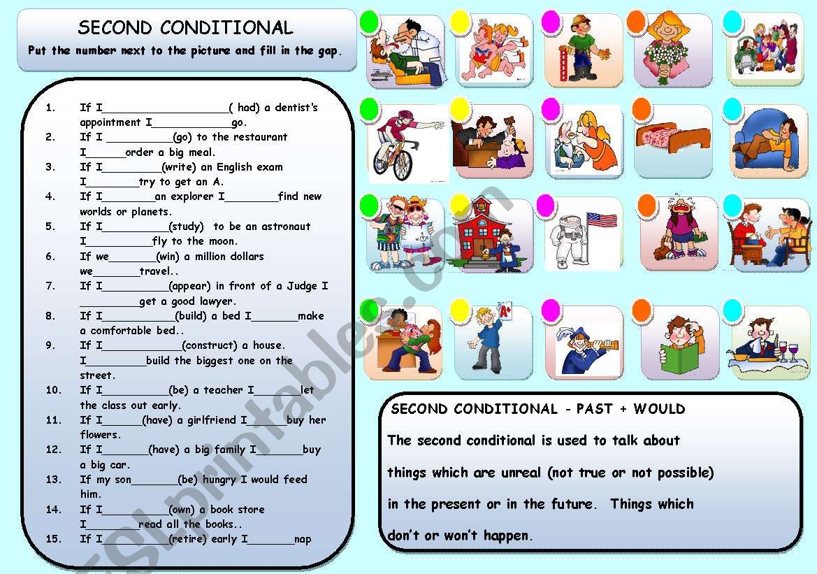 SECOND CONDITIONAL worksheet