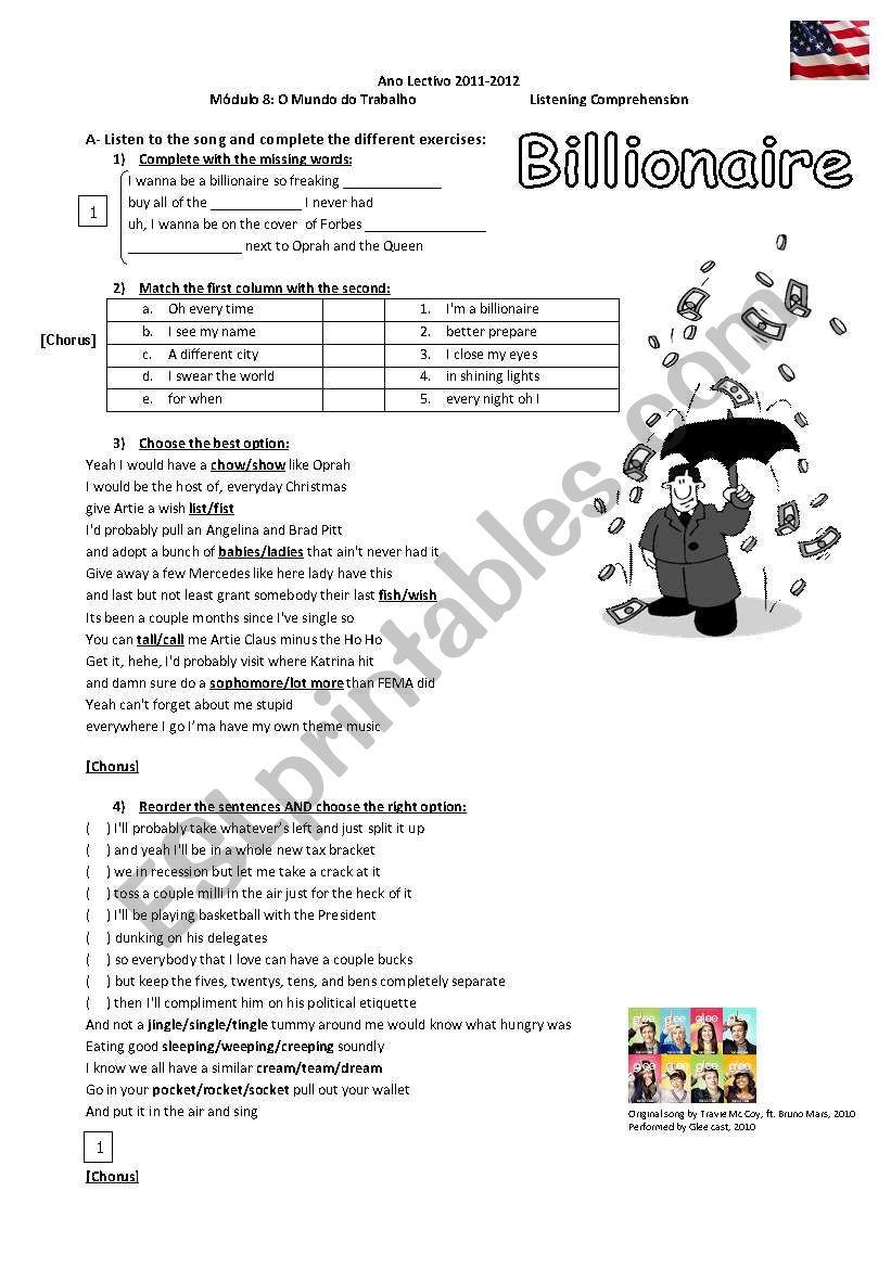 Billionaire Listening worksheet